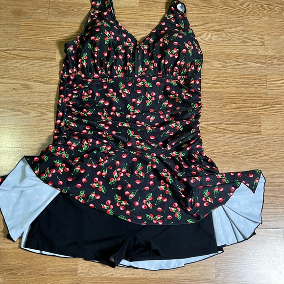 2X Women s Plus-Size Flower Printing Shaping Body One Piece Swimsuit. A544 - Picture 3 of 6